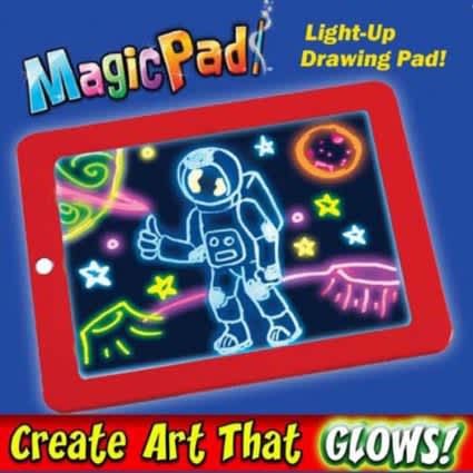 3D Light-Up Drawing Pad for Kids with Neon Markers