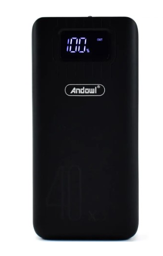 40000mAh Power Bank: Dual USB, Type-C & LED Flashlight