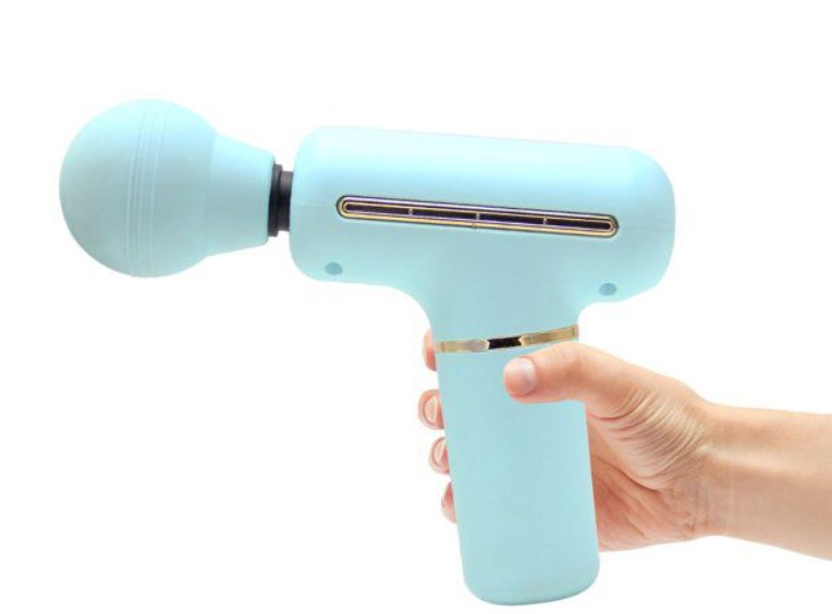 Mini Massage Gun: Portable 4-Speed Deep Muscle Massager (Light Green)