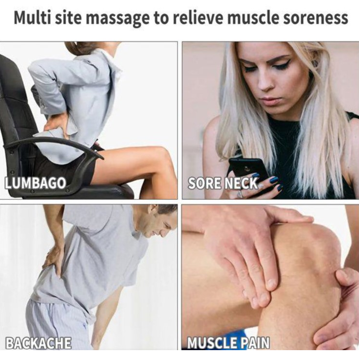Mini Massage Gun: Portable 4-Speed Deep Muscle Massager (Light Green)