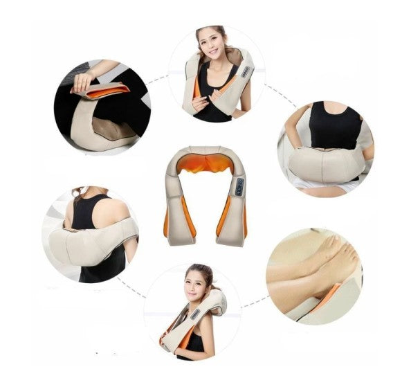 Kneading Neck & Shoulder Massager: 12-Ball Shiatsu-Style Body Massager