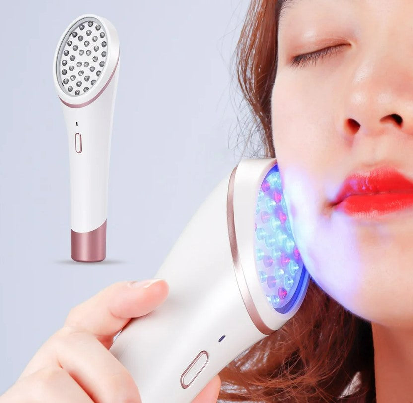 Red & Blue LED Light Therapy Device: Cordless Skin Rejuvenation Wand