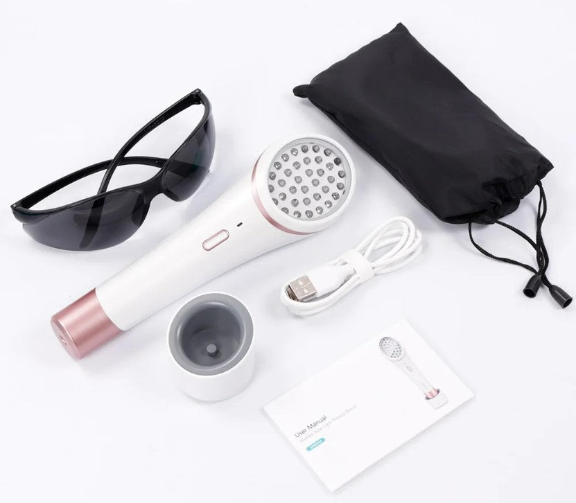 Red & Blue LED Light Therapy Device: Cordless Skin Rejuvenation Wand