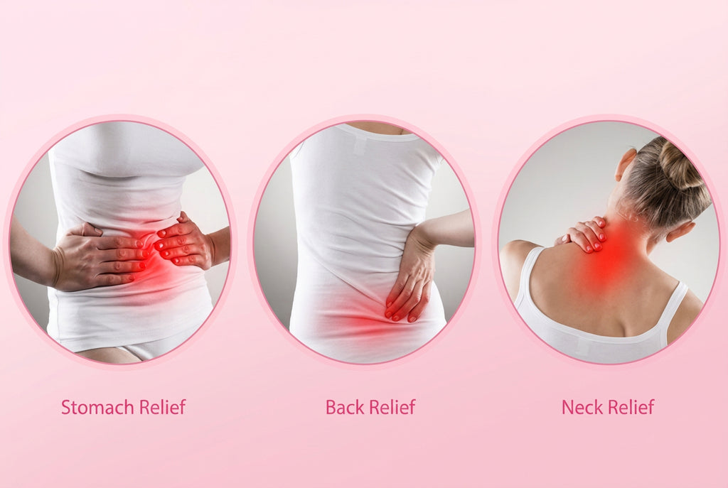 Cordless Menstrual Heating Pad: Rechargeable Graphene Heat Belt (White)