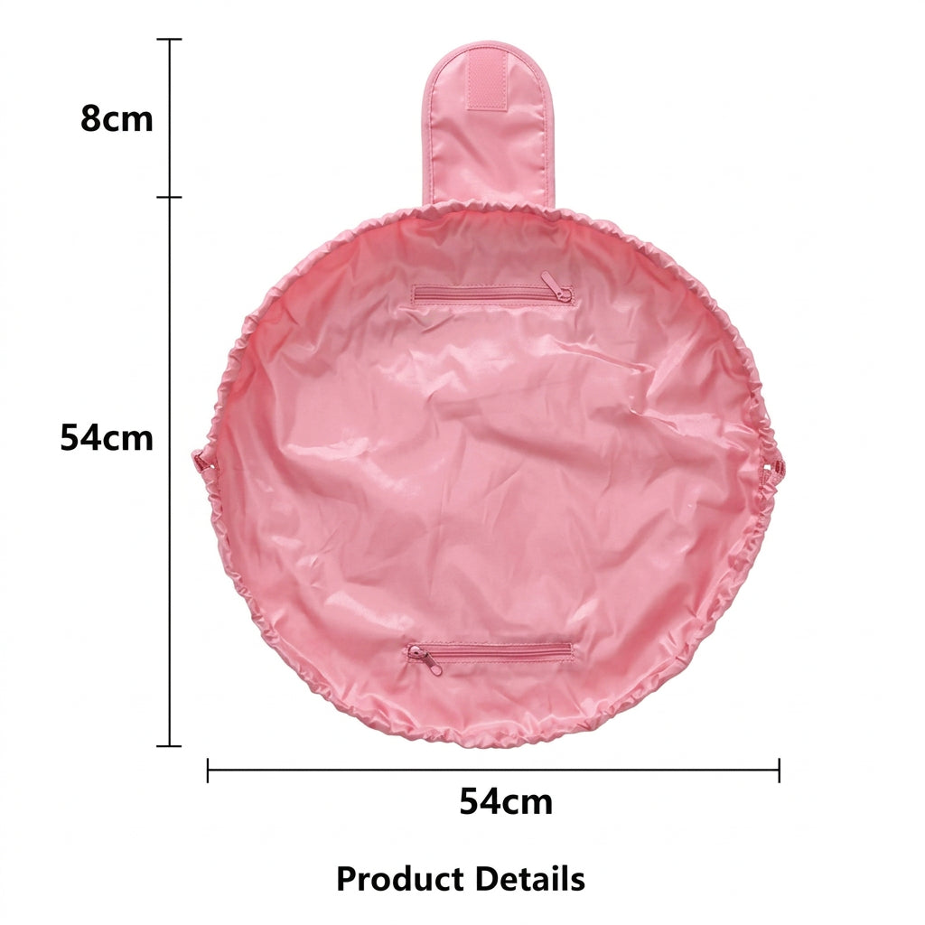 Drawstring Cosmetic Bag Travel Organizer - Pink