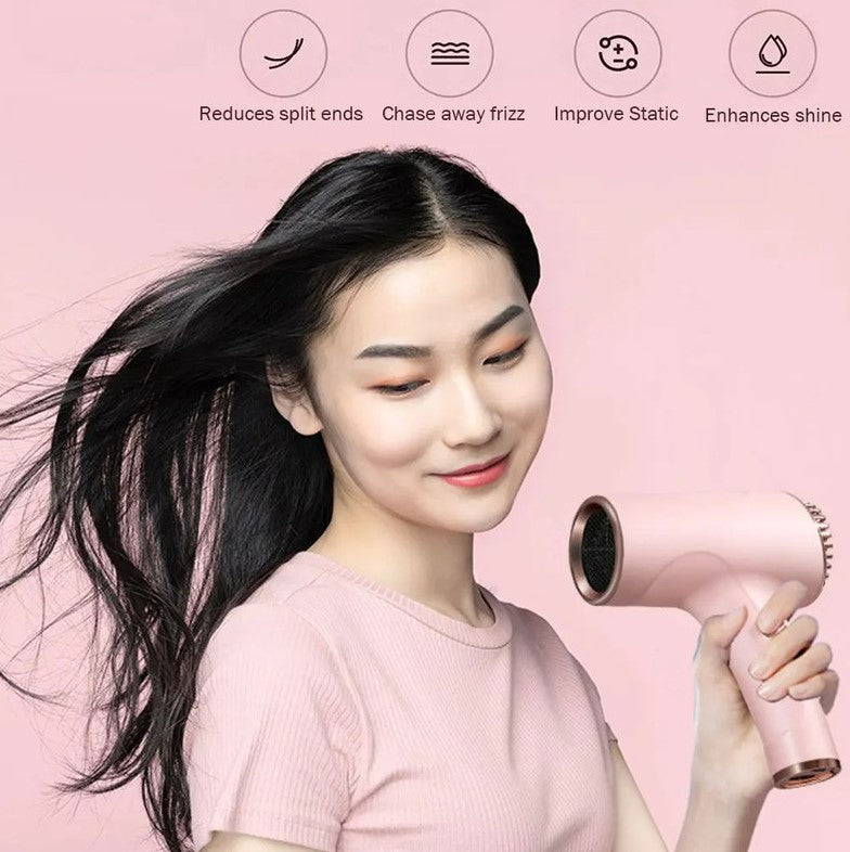 Cordless Rechargeable Hair Dryer Pink