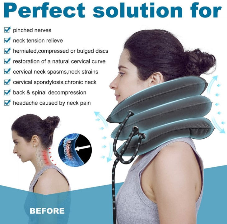 Inflatable Cervical Neck Support Pillow