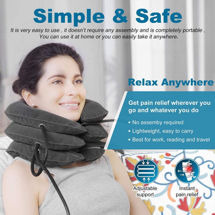 Inflatable Cervical Neck Support Pillow