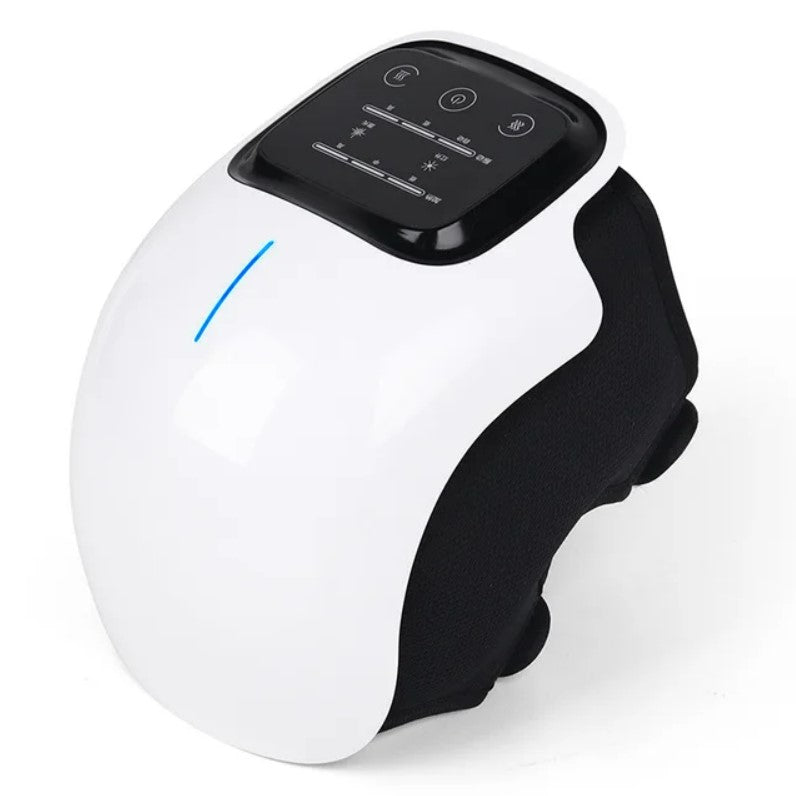 Heated Knee Massager: Rechargeable Vibration & Light Therapy Wrap with LED Display