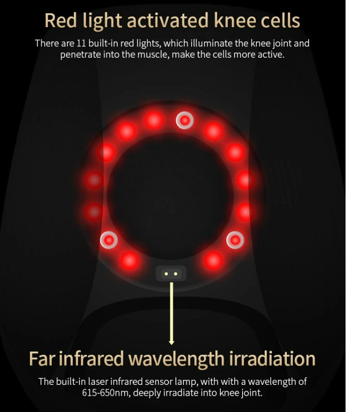 Heated Knee Massager: Rechargeable Vibration & Light Therapy Wrap with LED Display