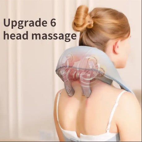 Wireless Heated Neck & Shoulder Massager: Graphene Heat Kneading Massager