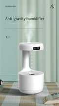 Water Drop Anti-Gravity Humidifier: 800ml USB Mist Humidifier with LED Time Display