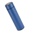 Smart Digital Thermometer Flask 500ml: Insulated Stainless Steel Bottle (Blue)