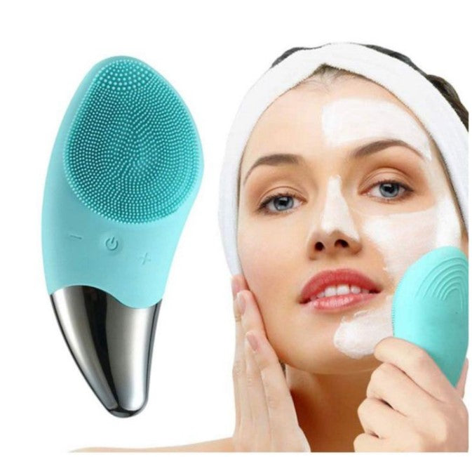 Sonic Silicone Facial Cleansing Brush: Waterproof Deep Pore Cleanser & Face Massager