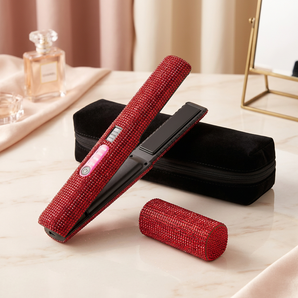 Red Hair Styling Tool lifestyle