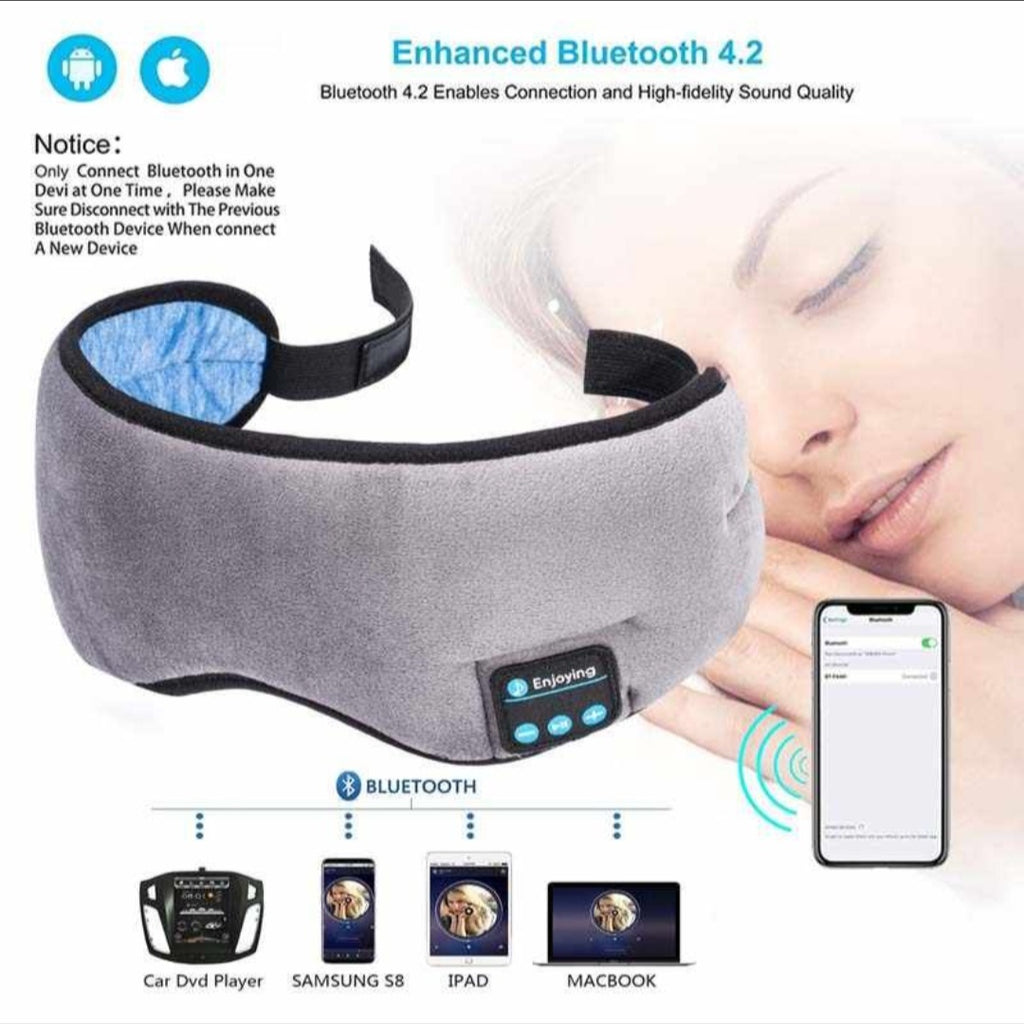 Bluetooth Sleep Mask Headphones: Wireless Sports & Sleep Headband