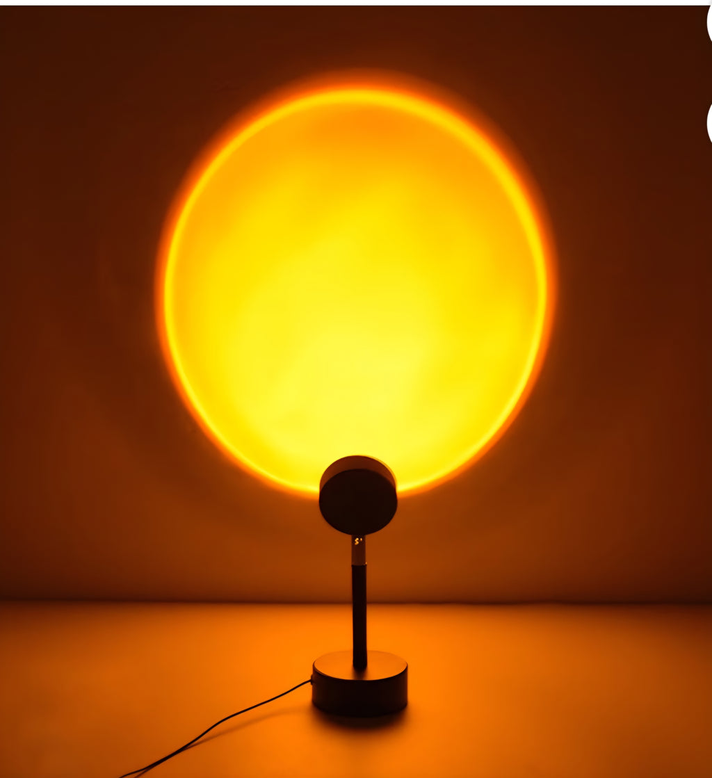 Sunset Projection Lamp: Romantic Sunset Glow LED Mood Light with USB Cable