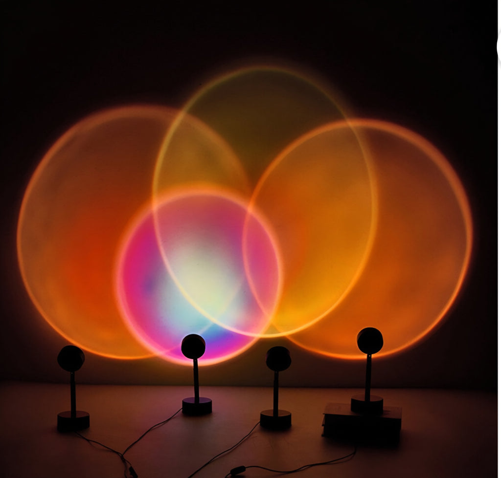 Sunset Projection Lamp: Romantic Sunset Glow LED Mood Light with USB Cable