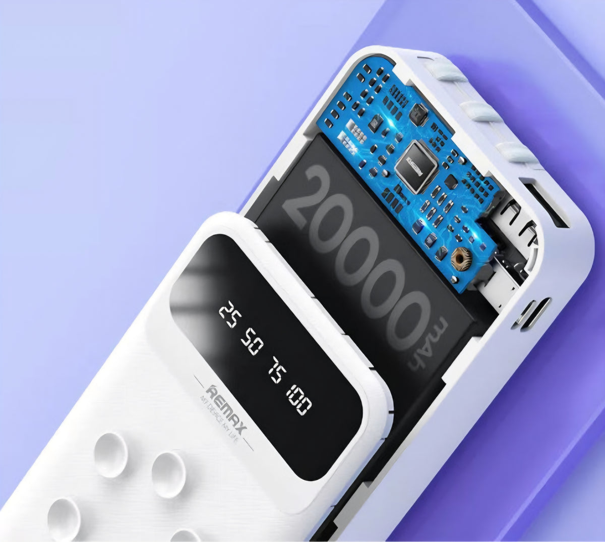 20000mAh Power Bank with Built-In 3-in-1 Cable