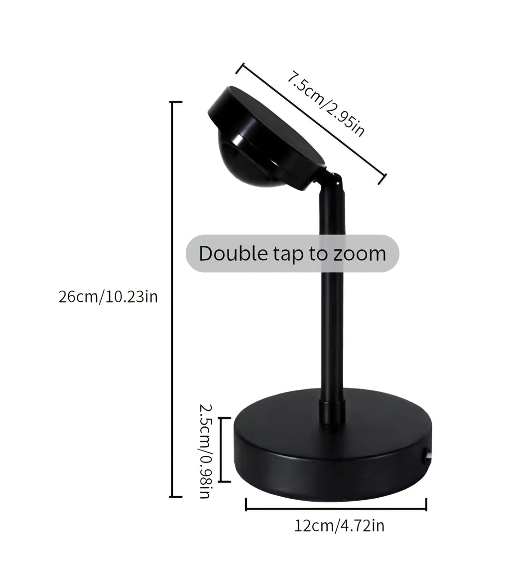 Sunset Projection Lamp: Romantic Sunset Glow LED Mood Light with USB Cable