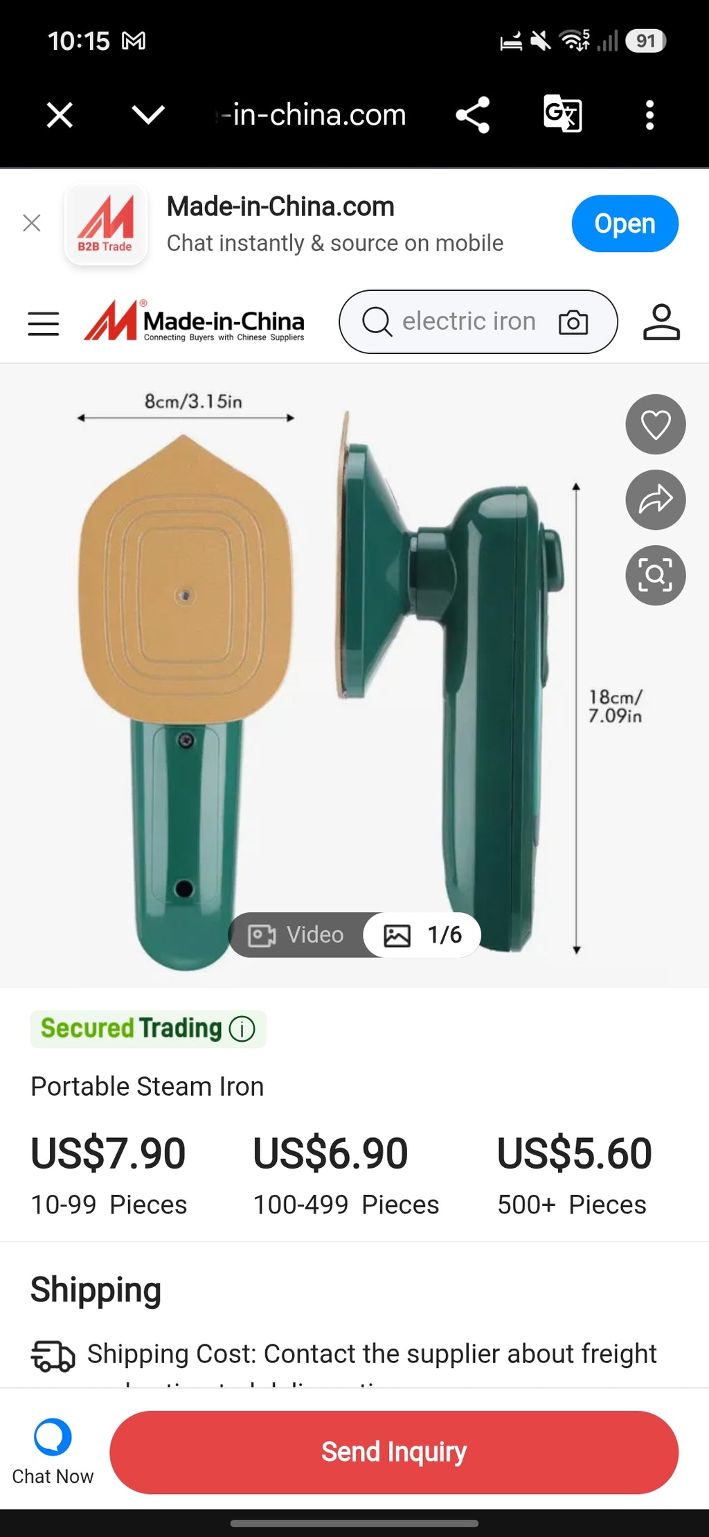 Portable Micro Garment Steam Iron